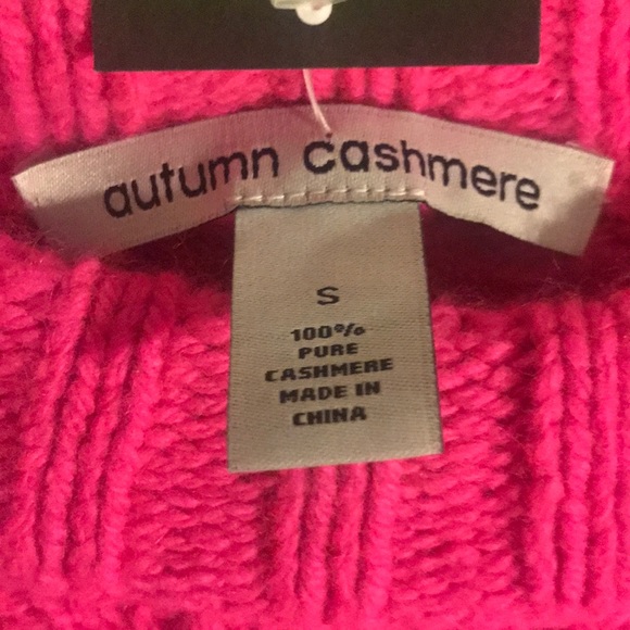 NWT Autumn Cashmere Popcorn Sweater in Atomic Pink - Picture 2 of 4